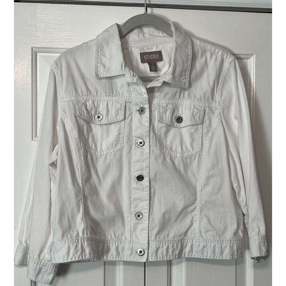Chico's White Button-Front Jacket